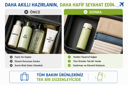 VELMORA™ 4'ü 1 Arada Seyahat Pompalı Şişe Seti
